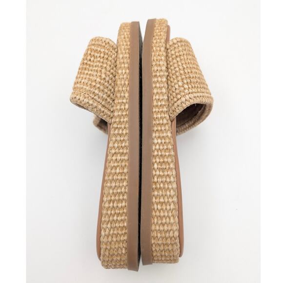 Steve Madden Boardwalk Espadrille Slide Sandals Natural Raffia Size US7.5M EU38 - Picture 6 of 9
